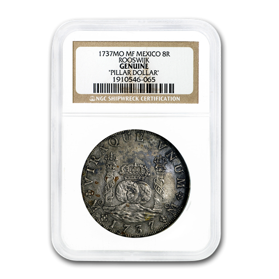 1737 Mo-MF Mexico Silver 8 Reales NGC (Rooswijk Shipwreck) 1737 Mo-MF Mexico Silver 8 Reales NGC (Rooswijk Shipwreck)